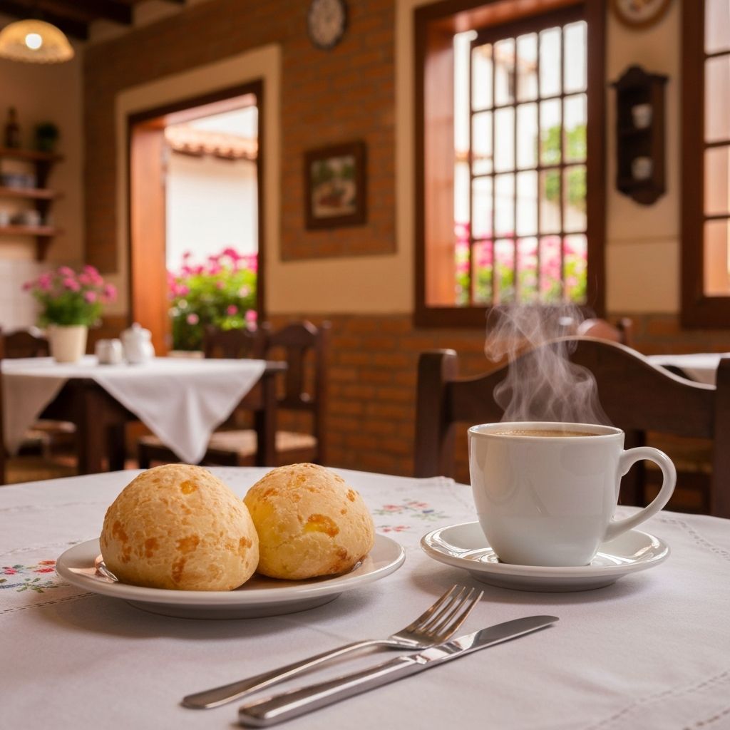 Café da Manhã com Pão de Queijo